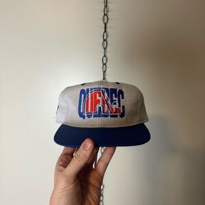 Vintage NHL Quebec Nordiques Spellout Synch Baseball Hat